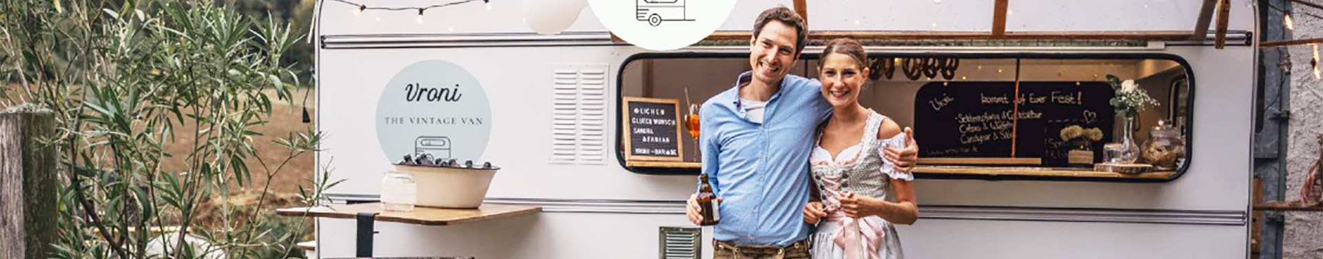 Mobile Bar Vroni im Vintage Stil